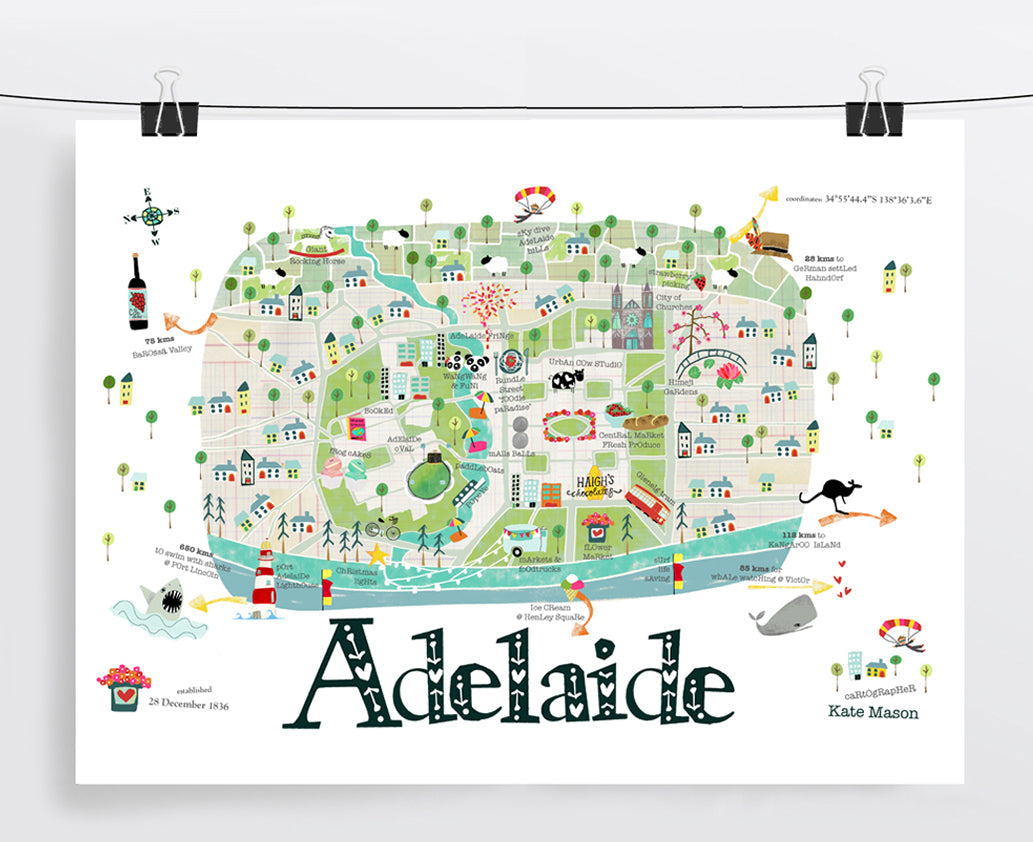 Adelaide Map Tea Towel