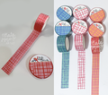 Graph triggered red & white washi tape