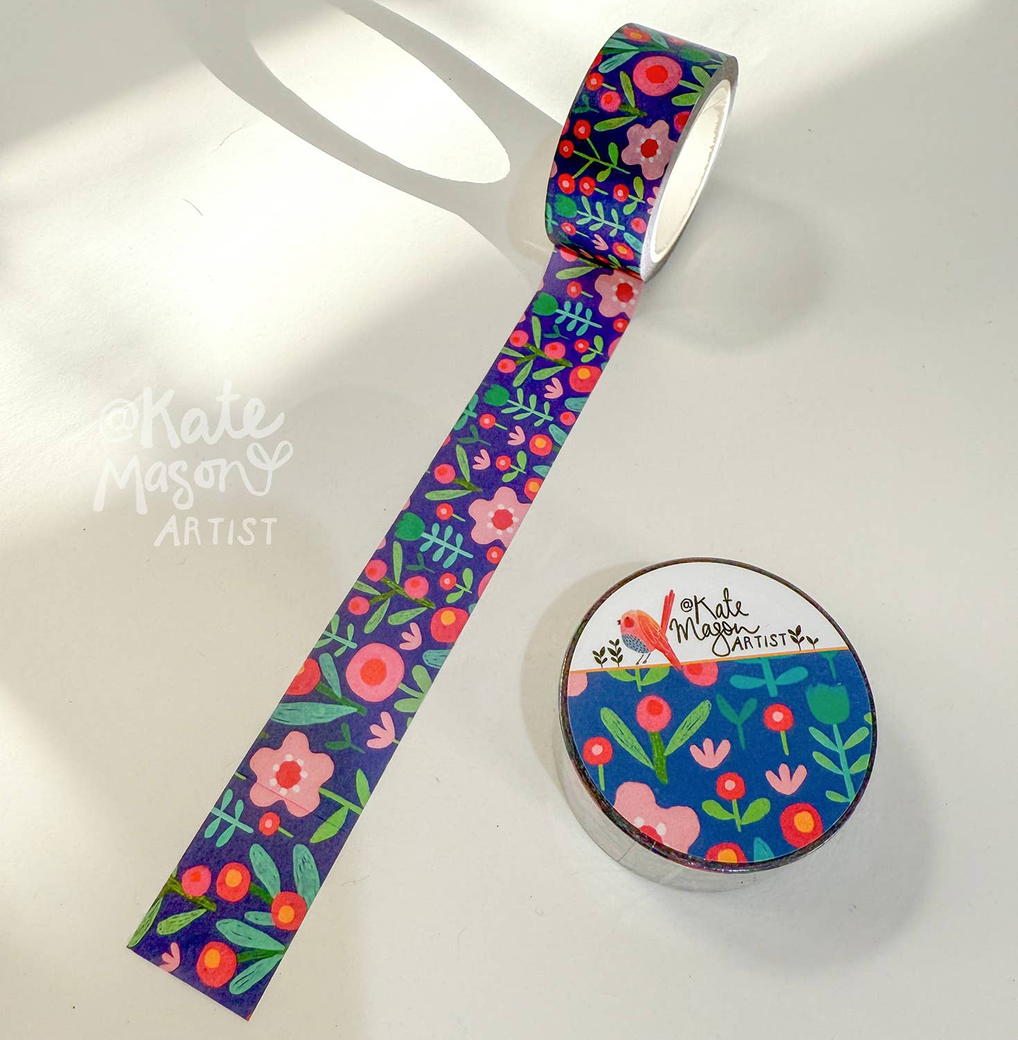 Scandi Floral Blue washi tape