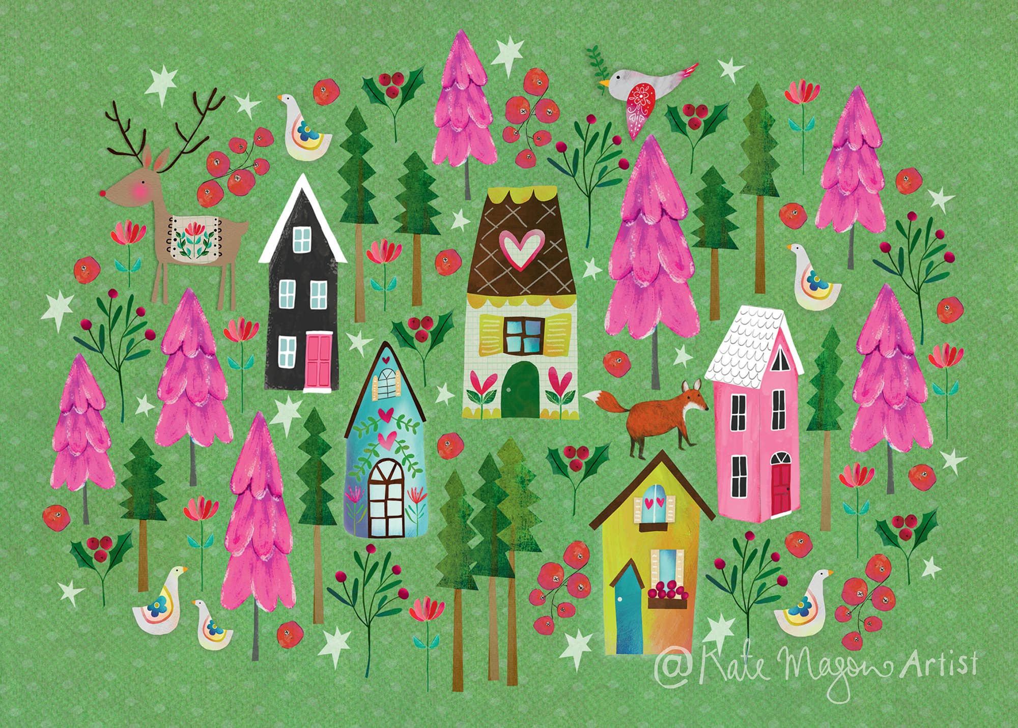 Christmas Village postcard