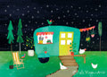 Caravan Chicken postcard