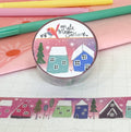 Pink Snowy Village washi tape
