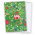 Green Spring Floral greeting card