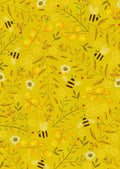 Yellow Bee Berries postcard
