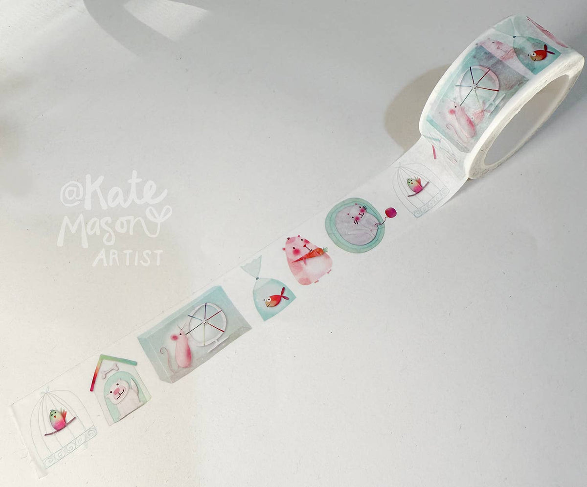 Tiny Pets Pattern washi tape