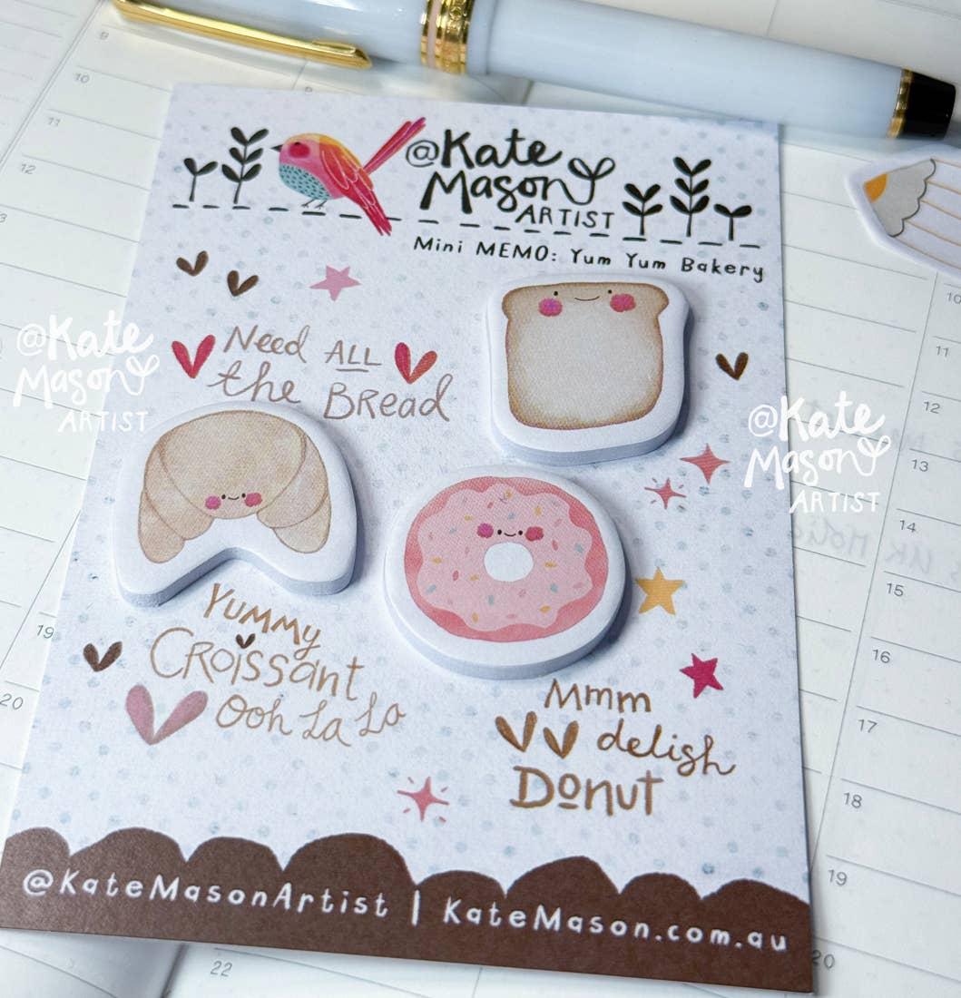 Yum Yum Bakery mini memo sticky notes
