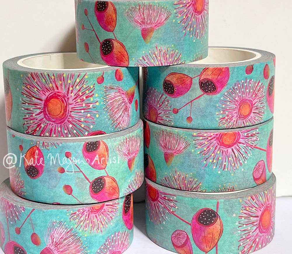Floral Gumnuts washi tape