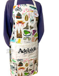 Adelaide Icons - colour APRON Adelaide South Australia Kitchen Craft Gift