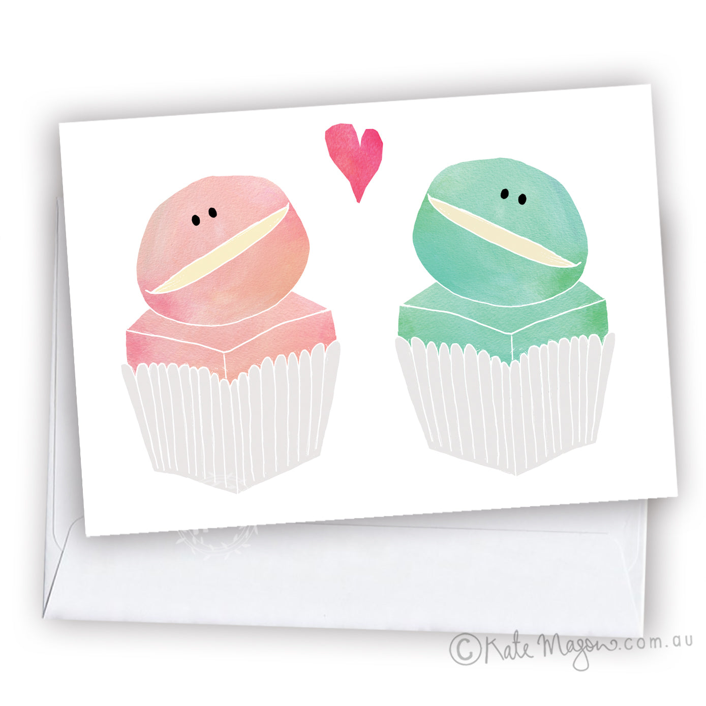 Frog Cakes GREETING CARD Australia Snail Mail Stationery Gift