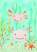 Axolotl postcard