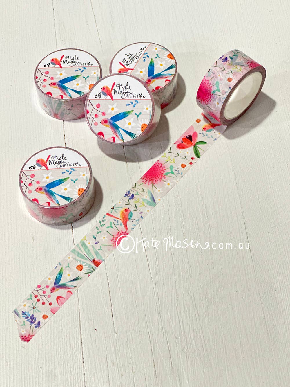Spring Floral White washi tape