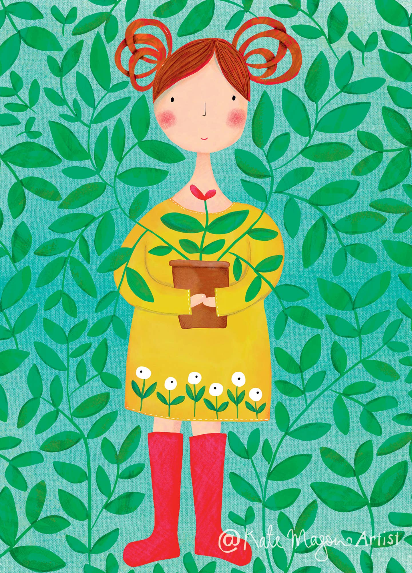 Vine Girl postcard