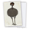 Emu Full Graph GREETING CARD Australia Snail Mail Stationery Gift
