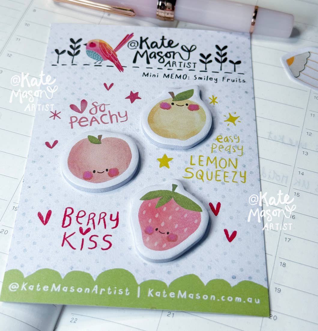 Smiley Fruits mini memo sticky notes