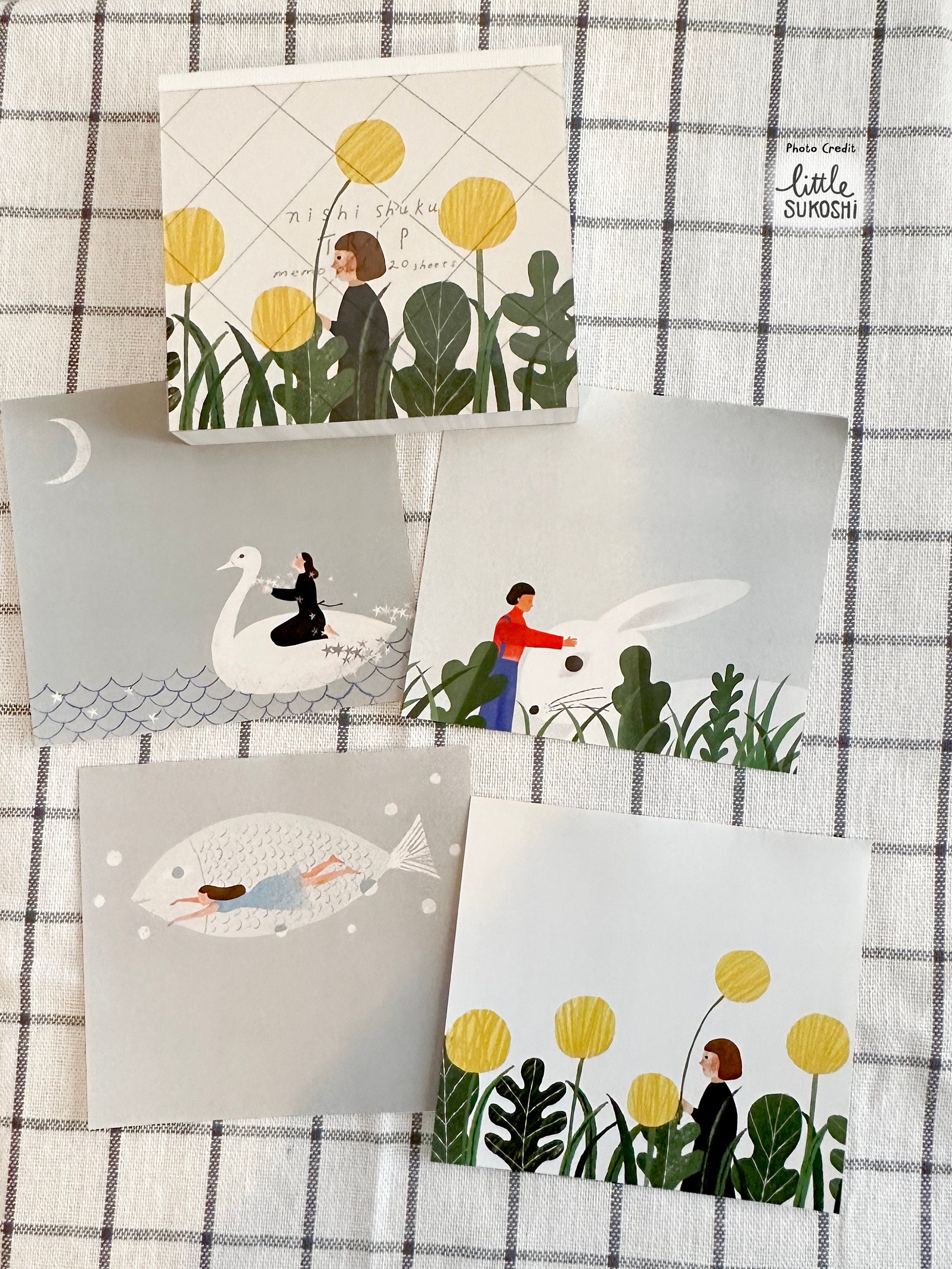 Trip Girl memo block paper by Nishi Shuku