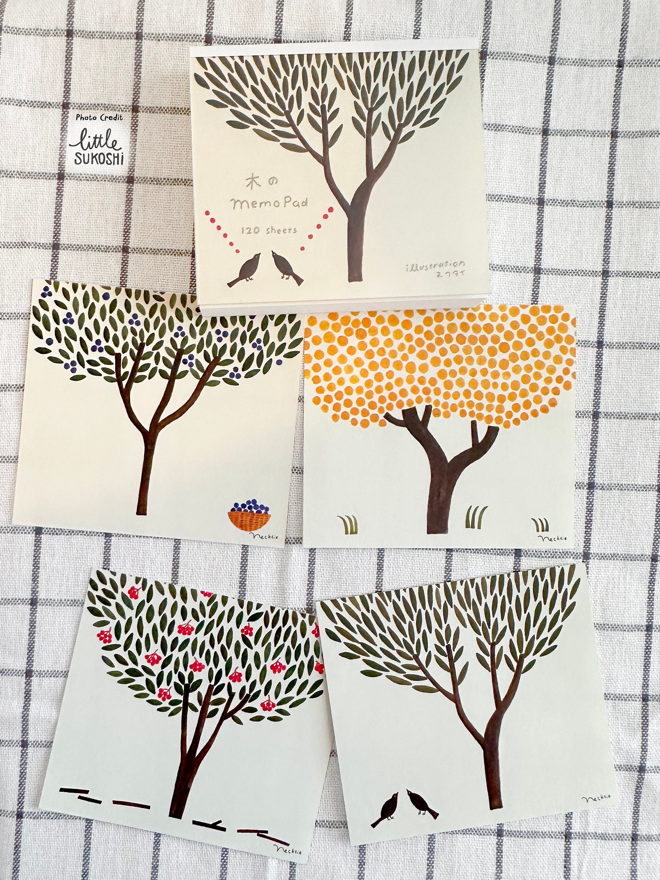 Woods Trees memo block paper by Necktie