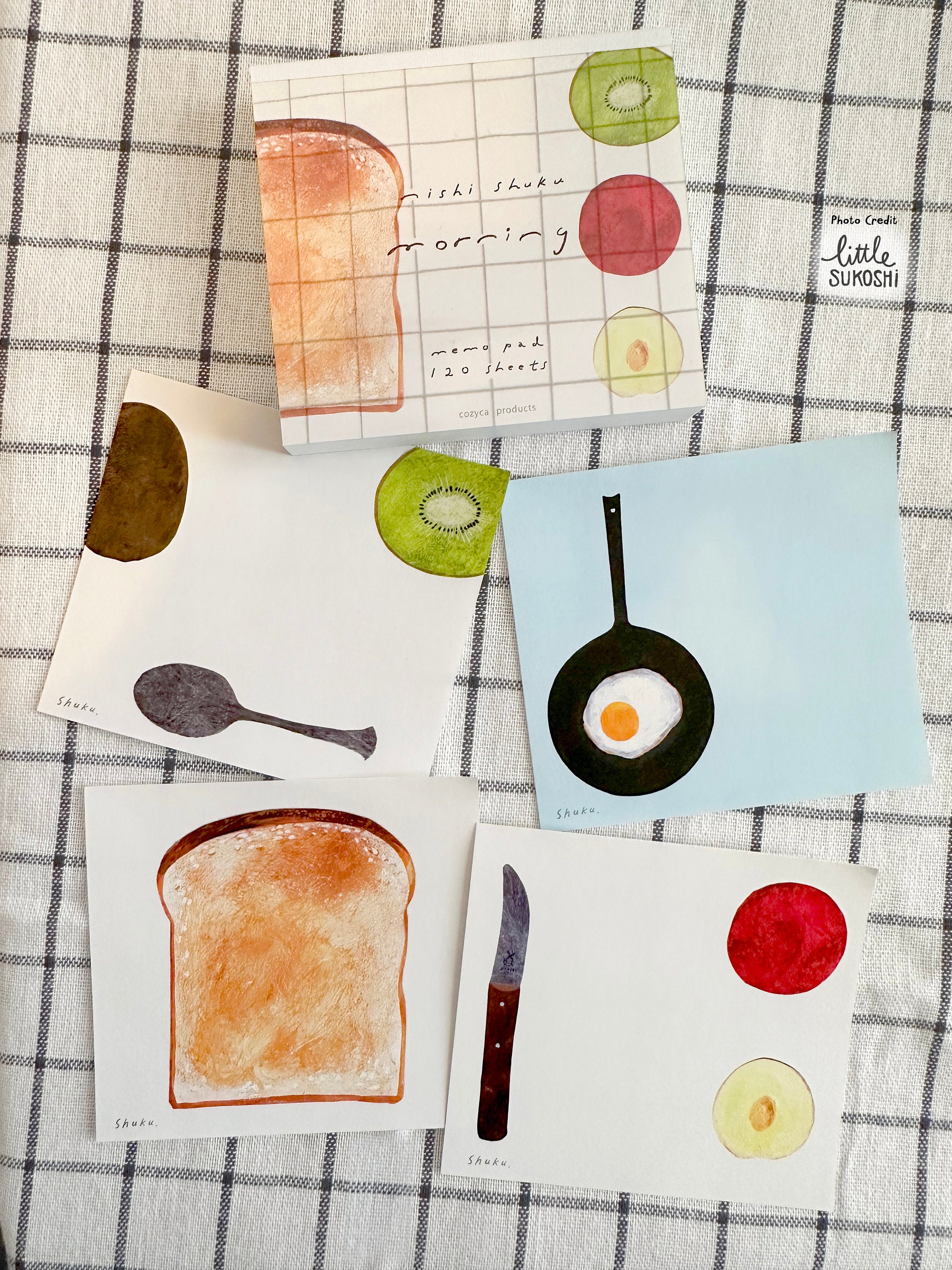 Morning Toast memo block paper by Nishi Shuku